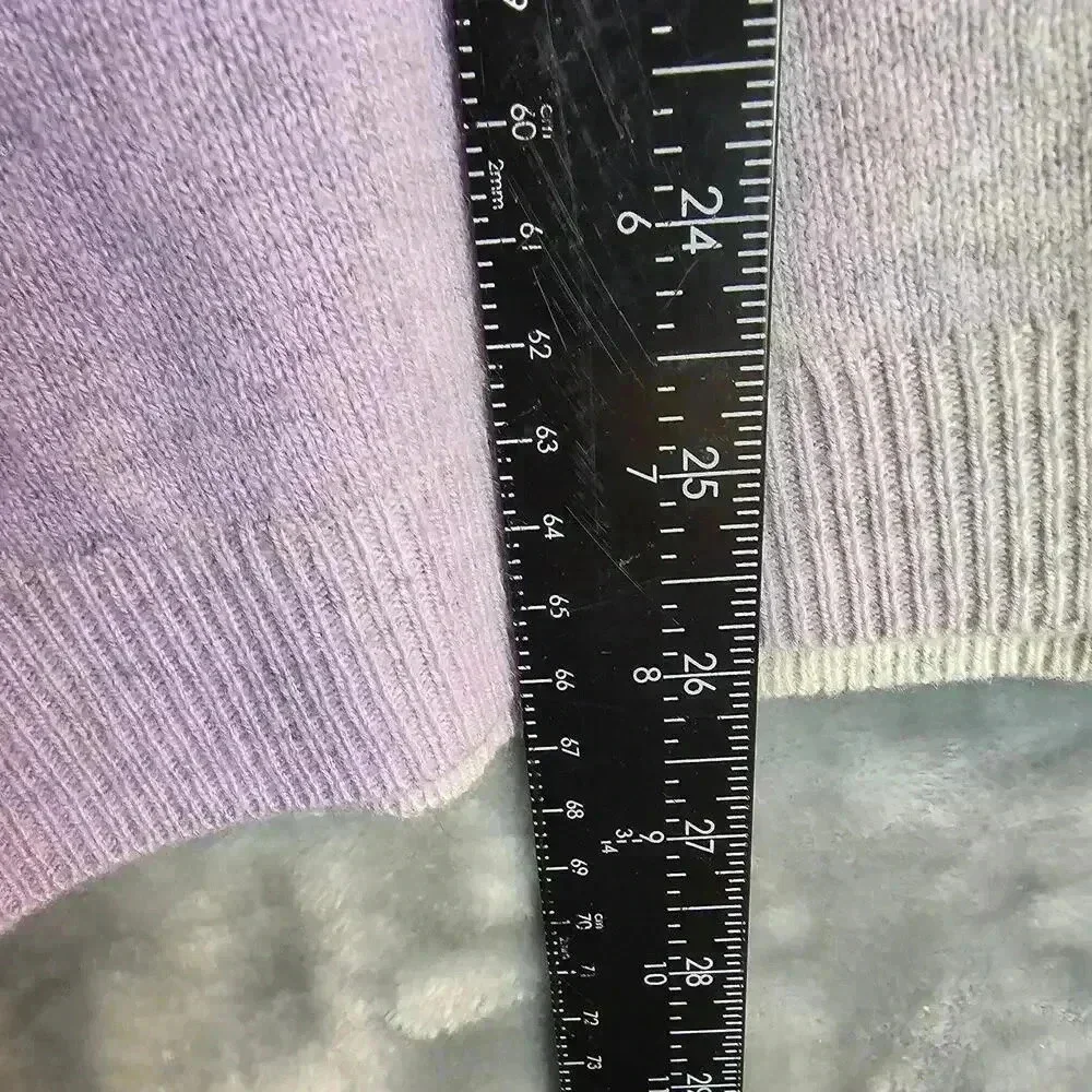 Vince Lavender Ombre Crewneck Cashmere and Wool Sweater - Picture 6 of 6